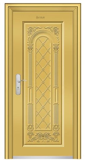 Designer Steel Doors - Galvanized Steel, 2050 x 860mm & Custom Sizes, Any Color Available - 70mm Thickness, Special Security Lock, Honeycomb Paper Filling, Diverse Designs, 6 Steel Hinges Included