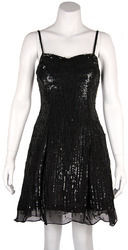 Glittered Silk Party Dress