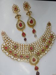 Kundan Meena Necklace