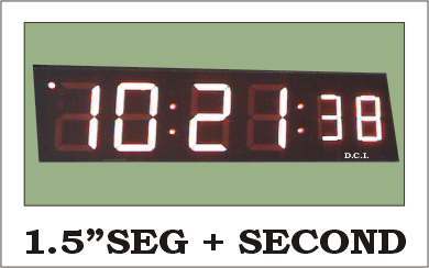 1.5" Segment Digital Clock With Seconds