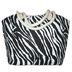 Black And White Jute Bag