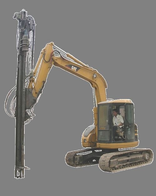 Rock Drill Mounted On Excavator