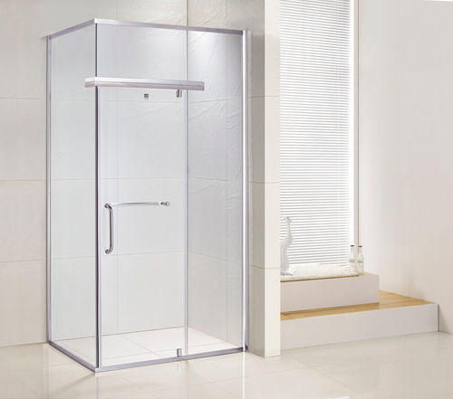 Pivot Square Shape Flat Open Door Shower Enclosure