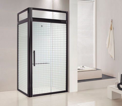 Square Shape Black Aluminum Frame Shower Enclosures