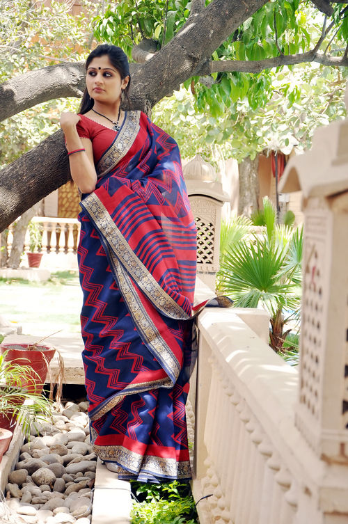 Chanderi Resham Border Saree