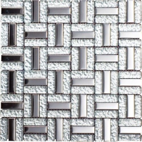 Crystal Glass Mix Metal Mosaic White (MM1002)