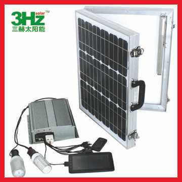 Portable Solar Power System - 50W Dual Solar Panels, 12V/36AH Lithium Battery | Lightweight, Portable, Emergency Charging Solution for Outdoor Use