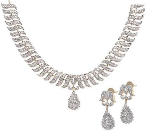 Amercian Diamond Necklace Set