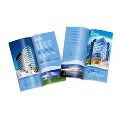 Blue And White Brochure Printing Services