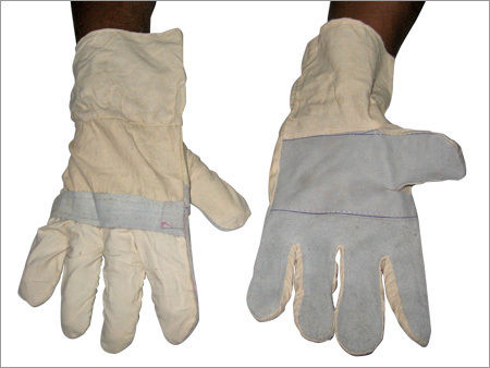 Leather Cotton Gloves - Leather Palm with Thick Cotton Body | Custom Sizes Available for Enhanced Comfort and Utility