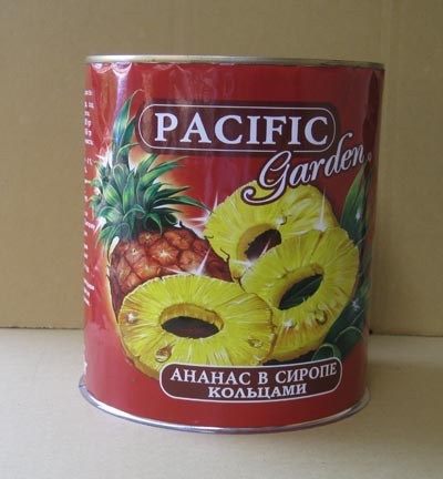 Canned Pieces Pineapples In Light Syrup A10 - Tin Can Packaging, Variable Weight, Red | Sweet, Juicy, Ready-to-Eat