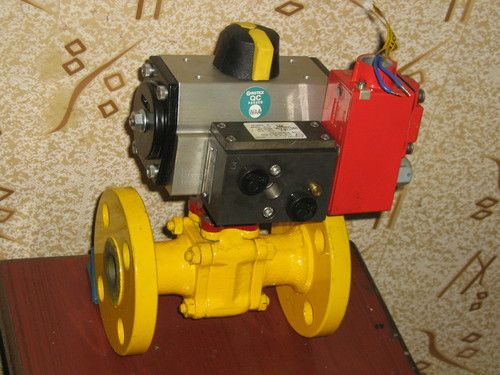 Pneumatic Activated Solenoid Operated 3-Way Ball Valve