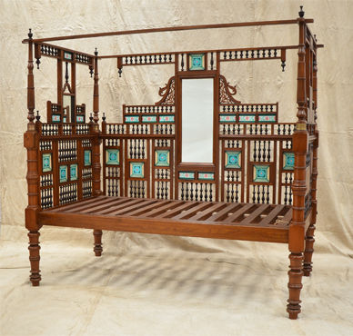 South Indian Tiled 3-sided Bed