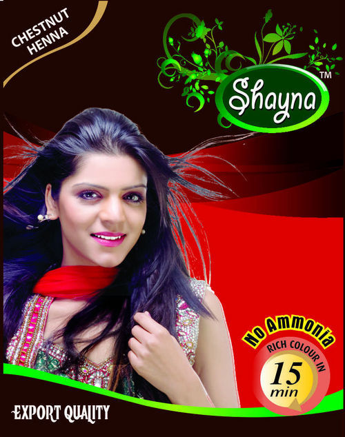 Shayna Chestnut Henna Hair Color - Herbal Formula for Radiant Chestnut Shade, Enhances Shine and Thickens Hair