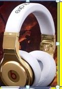 White Gold Monster Beats Headphones