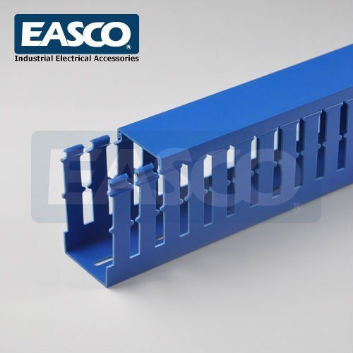 Blue Color Pinch Points Cable Trunking