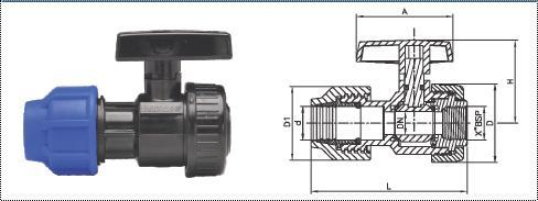 Compression Female Threaded Ball Valves (Pn 16)