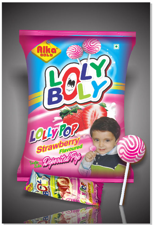 Strawberry Flavoured Lollipop (Lolly Bolly)