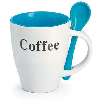 Promotional Ceramic Coffee Mug - 11oz Size With Spoon | Durable and High-Quality Design