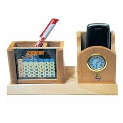 Calendar and Clock Pen Stand