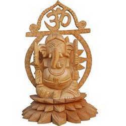 Wooden Carving Ganesh - Customized Statues in Various Colors and Styles, Om and Pholdan Designs