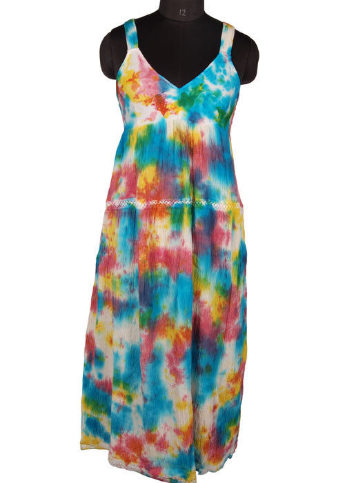 Printed Hand Tie Dyed Dress