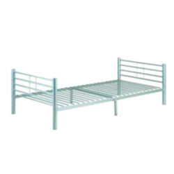 Black & Silver Folding Bunk Bed (Stainless Steel Pipe)