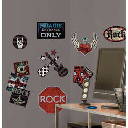 Boys Rock N Roll Wall Decals