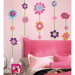 Flower Stripe Giant Wall Decals