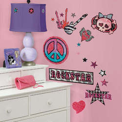 Girls Rock N Roll Wall Decals