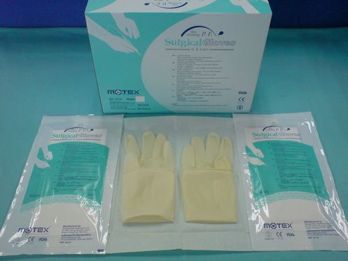 donning surgical gloves