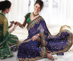 Designer Embroidery Border Sarees