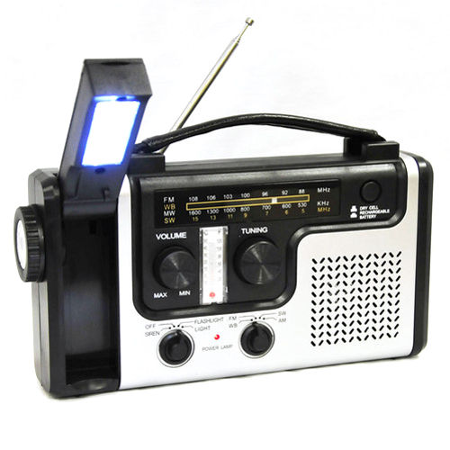 Solar Dynamo Emergency Radio W/ Led Lights Charger