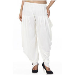 Flower White Plain Readymade Dhoti