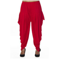 Tomato Red Plain Readymade Dhoti