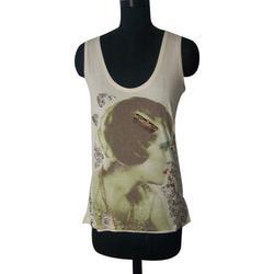 Ladies Face Printed T-Shirt