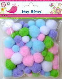 Pompom Asst Size Pastel