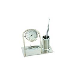 Promotional Table Clock With Pen Holder Mac Globe