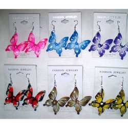 Decorative Rubber Butterfly Earrings