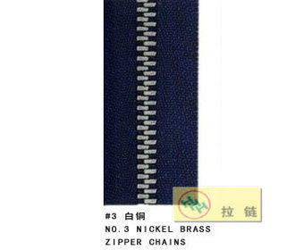 Nickle Brass Zipper