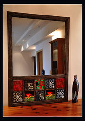 Fancy Wall Mirror With Decorative Panel