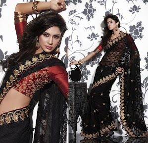 Black Stylish Sarees