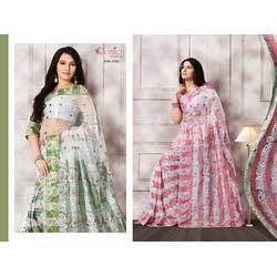 Schiffli Sarees