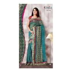 Green Net Designer Sarees