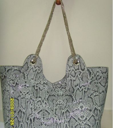 Snake Print Leather Bag