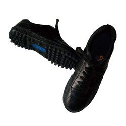 Leather Sports Shoes In Black