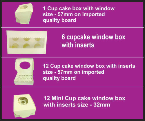 Cupcake Boxes With Window And Inserts