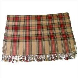 Woolen Designer Check Stoles