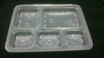 Plastic Thali (Meal Tray 5 Box)