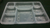 Plastic Thali (Meal Tray 8 Box)